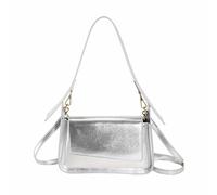 Generisch Bolsos de hombro para mujer, color rojo, bolso de fiesta, bolso de mano, bolso de mano, bolso de mano, bolso de mano, bolso de mano del siglo 20, plata, talla única