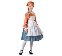 Generisch Bonito disfraz de cocina para niña con delantal y capucha para actuaciones, tiempo libre, Halloween, fiesta de cerveza, traje temático para niños pequeños (multicolor, 4-5 años)