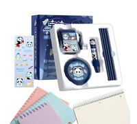 Generisch Bonito juego de escritura: bonito diseño de dibujos animados para niños, motivación educativa, recompensa de clase con sacapuntas, aspiradora, goma de borrar, bolígrafos para niñas