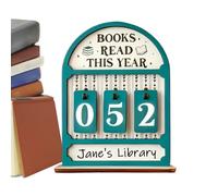 Generisch Books Read This Year Sign - Wooden Tischop Decoration, Library Shelf Nook Header, Bibliófile Book Tracker Decor, Solid Wood Study Room Accent | for Home Office & Reading Corner