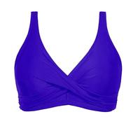 Generisch Border Exclusive - Conjunto de tankini para mujer, parte superior con cobertura completa, sujetador deportivo, diseño para deportes acuáticos, azul, L
