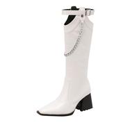 Generisch Botas altas hasta la rodilla para mujer, botas de equitación bajas con tacón para mujer, botas altas y sexi, botas cálidas hasta la rodilla, botas de invierno, botas de cuña, botas de