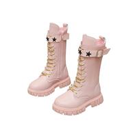 Generisch Botas Botas de goma para niña 30 cómodas botas de nieve suela suave Botas de invierno Botas blancas y negras para niños Botas de princesa Botas de moda Botas de tobillo para niños, rojo1, 30