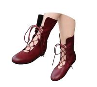 Generisch Botas con correa para escenarios, actuaciones de danza, botines medianos con tacón bajo, versátiles, combinables con vaqueros, pantalones cargo, faldas, vestidos adecuados para el día a día
