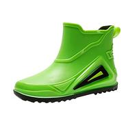 Generisch Botas cortas de goma para hombre, impermeables, antideslizantes, cómodas, planas y modernas, Y2K, suela suave, amortiguación, botas de lluvia para exteriores, barro, jardín, pesca, 38-43 EU