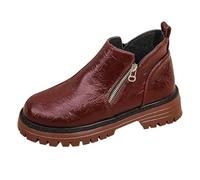 Generisch Botas cortas para mujer para actividades al aire libre, modernas, de caña corta, anchas, cómodas, antideslizantes, con cremallera, botines