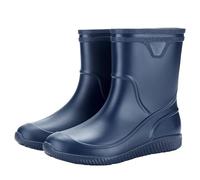 Generisch Botas de agua para hombre, zapatos de lluvia de verano, media altura, impermeables, antideslizantes, monocolor, suela gruesa, cómodas, modernas, botines de lluvia para exteriores, barro
