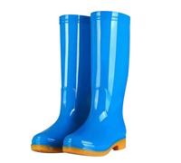 Generisch Botas de agua para mujer, botas de lluvia para mujer, zapatos de goma altos para uso diario al aire libre, suela cómoda, material TPR duradero, diseño ligero, fácil de llevar todo, azul, 41