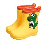 Generisch Botas de agua para niños, antideslizantes, impermeables, ideales para la lluvia, barro para jugar en el jardín, la escuela, guardería, ocio, vacaciones en el mar, amarillo, 32 EU
