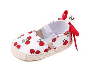 Generisch Botas de bebé recién nacidas zapatos de niña primeros zapatos caminantes botines zapatos planos mujer, rojo, 20.5 EU