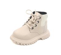 Generisch Botas de equitación para niños y niñas, botas de invierno, botines al aire libre, vacaciones, princesa, zapatos infantiles, monocolor, botas de transición, Blanco, 27.5 EU