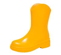 Generisch Botas de goma de altura media para mujer, impermeables, antideslizantes, cómodas, transpirables, elegantes, elegantes, impermeables, amarillo, 40 EU