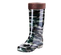 Generisch Botas de goma forradas para hombre, botas impermeables para hombre, botas de verano al aire libre para la pesca de media altura botas de lluvia altas botas de goma transpirables medias botas