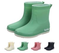 Generisch Botas de goma impermeables para mujer, antideslizantes, botas de lluvia altas para exteriores, suelas de goma ligeras protectoras, botas de lluvia resistentes, antideslizantes, adecuadas