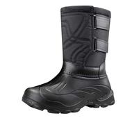 Generisch Botas de goma para hombre, botas de nieve forradas, botas de invierno de piel sintética, impermeables, suela gruesa, botas de exterior, para camping e invierno al aire libre, Negro , 41 EU