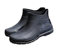 Generisch Botas de goma para hombre, caña corta, botas de lluvia para hombre, suela gruesa, impermeables, antideslizantes, botas de trabajo al aire libre para jardineros, canotaje, camping, vela y