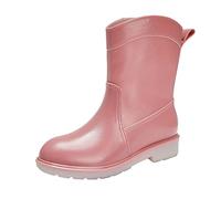 Generisch Botas de goma para mujer, altura media, impermeables, antideslizantes, perfectas cómodas, elegantes, elegantes, impermeables, botas de lluvia, zapatos de agua de goma al aire libre, zapatos
