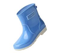 Generisch Botas de goma para mujer, botas de lluvia impermeables para tobillo, botines planos, cortas, botas de lluvia, medias botas de goma ligeras, antideslizantes, para senderismo, jardín, jardín