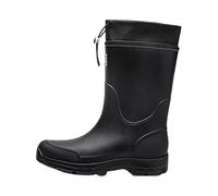 Generisch Botas de goma para mujer, impermeables, suela gruesa, amortiguación, hasta la pantorrilla, monocolor, con plantilla cómoda para exteriores, senderismo, Negro , 40 EU