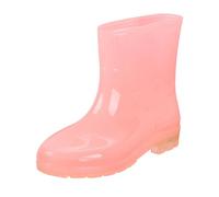 Generisch Botas de goma para mujer, medias altas, botas de goma antideslizantes para verano, impermeables, tobillos, botas cortas, ligeras, monocromáticas, transparentes, zapatos de lluvia de jardín