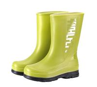 Generisch Botas de goma para mujer, medias altas, impermeables, ligeras, botas de lluvia, botas de desgaste con plataforma, zapatos de jardín, botas de lluvia al aire libre, resistentes a la abrasión