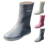 Generisch Botas de goma para mujer, medias altas, ligeras, para verano, impermeables, para viajes, botas de pesca, transpirables, para jardín, camping, botas de vadeo, botas de goma monocolor, cómodas