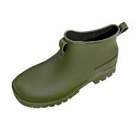 Generisch Botas de goma para mujer, par de botas bajas de moda cortas impermeables de plástico perfectas cómodas elegantes y cómodas botines impermeables, verde, 41 EU