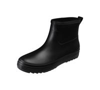 Generisch Botas de goma para mujer, para tiempo libre, monocolor, para jardín, impermeables, antideslizantes, botas de lluvia medias, cómodas, transpirables, para pasear por el jardín, Negro , 39 EU