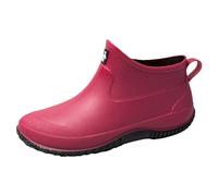 Generisch Botas de goma para mujer y hombre, botas de lluvia, impermeables, antideslizantes, versión coreana, monocolor, moda, tubo corto, zapatos de agua, Rosa intenso., 35 EU