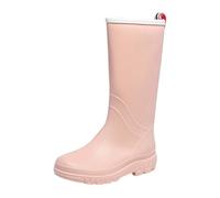 Generisch Botas de goma para mujer y hombre, botas de lluvia, impermeables, modernas, medias, altas para deslizarse en el interior, cubrezapatos para clima húmedo al aire libre, Rosa., 36 EU