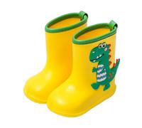 Generisch Botas de goma para niños de Eva para niños y niñas Zapatos de lluvia Botas de lluvia cómodas e impermeables Botas para niños, amarillo, 17 EU