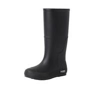 Generisch Botas de goma Zapatos de mujer Botas de lluvia impermeables Botas de lluvia de colores de tubo medio Botas de vadeo de moda para vadear al aire libre Botas de goma engrosadas, Negro , 36 EU