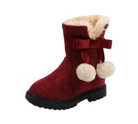 Generisch Botas de invierno de alta calidad para niñas con suela robusta y sistema de calor innovador para una comodidad óptima en las frías aventuras al aire libre, rojo, 26 EU