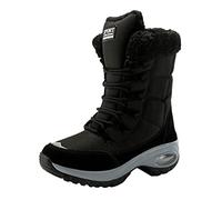 Generisch Botas de invierno impermeables para hombre, transpirables, cálidas, con suela de goma antideslizante, para actividades al aire libre, estación fría, Negro , 38 EU