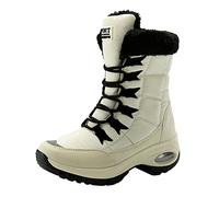 Generisch Botas de invierno impermeables para hombre, transpirables, cálidas, con suela de goma antideslizante, para actividades al aire libre, estación fría, beige, 39 EU