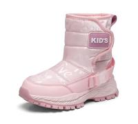 Generisch Botas de invierno modernas para niñas con suela antideslizante forro cálido para los días fríos, Rosa., 33.5 EU