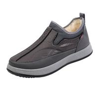 Generisch Botas de invierno para hombre, antideslizantes, forradas, cálidas, impermeables, suaves, térmicas, para el tiempo libre, trekking, botas de caña corta, gris, 41 EU