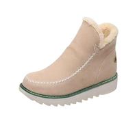 Generisch Botas de invierno para mujer, botines planos, botas de nieve de ante, botas de entretiempo, botas cálidas para otoño e invierno, botas cortas cómodas, botas de tobillo vintage, Blanco, 40 EU