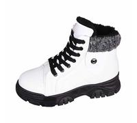 Generisch Botas de invierno para mujer con cordones aislados para un calor óptimo, tracción resistente para todo clima en temperaturas frías, Blanco, 36 EU