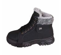 Generisch Botas de invierno para mujer con cordones aislados para un calor óptimo, tracción resistente para todo clima en temperaturas frías, Negro , 39 EU