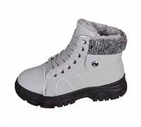Generisch Botas de invierno para mujer con cordones aislados para un calor óptimo, tracción resistente para todo clima en temperaturas frías, gris, 38 EU