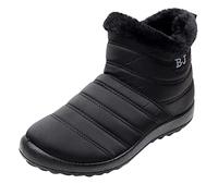 Generisch Botas de invierno para mujer con forro cálido, botas de nieve, botas de invierno, botas de senderismo, botas antideslizantes, sin cordones, botas de invierno, botas descalzas para el tiempo