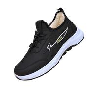 Generisch Botas de invierno para mujer, impermeables, con forro cálido, cómodas, ligeras, para invierno, antideslizantes, mullidas, planas, con punta redonda, para tobillo, Negro , 41 EU