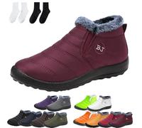 Generisch Botas de invierno para mujer, impermeables, ortopédicas, con forro cálido, antideslizantes, antideslizantes, Rojo A., 41 EU