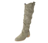 Generisch Botas de invierno para mujer, monocolor, con cremallera, clásicas, térmicas, transpirables, suaves, informales, para el día a día, para el tiempo libre, con cremallera, para otoño e invierno