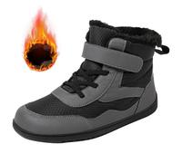 Generisch Botas de invierno para niñas con suela de caída, botas de invierno para niños/niños grandes, talla 38, gris, 29 EU