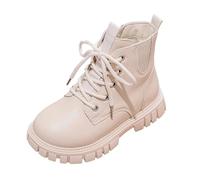 Generisch Botas de invierno para niñas y niños, botines de invierno, botas de invierno forradas, botas de invierno para niños, botas de adolescencia, botas de piel forradas, botas cortas con cordones
