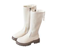 Generisch Botas de invierno para niños, cómodas, medias altas, botas de piel, para exteriores, ligeras, de princesa, para traje regional, para el tiempo libre, botas de saltar, Blanco, 28.5 EU