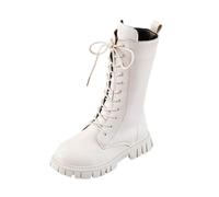 Generisch Botas de invierno para niños, cómodas, medias altas, para invierno, para niñas, para senderismo, exteriores, ligeras, tirolesas, monocromáticas, para traje regional, botas occidentales