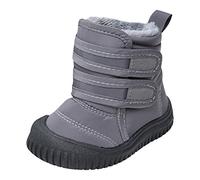 Generisch Botas de invierno para niños, forradas, unisex, para niños, botas de entretiempo, térmicas, altas para niños, botas de nieve, botas de nieve, elefantes, impermeables, gris, 24 EU